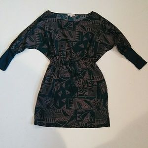 Teal and taupe dress, with PoCkEtS!!!